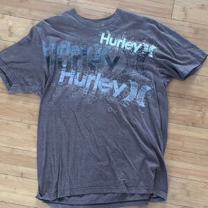 Hurley Brown and Gray Graphic Tee XL